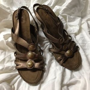 A2 Bronze Wedge Sandals 10